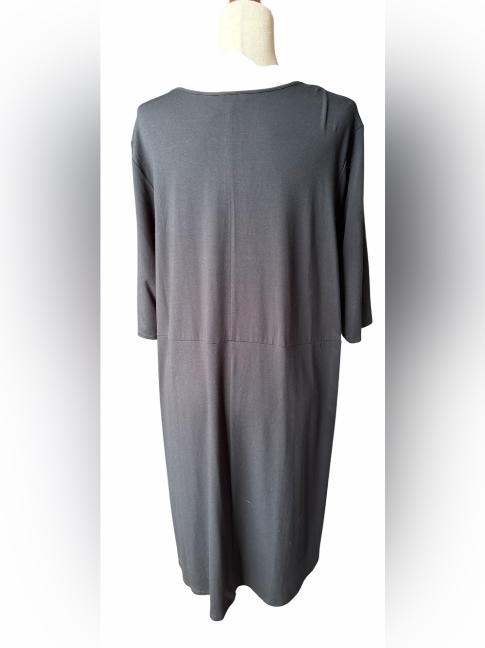 J. Jill Black Relaxed Midi Dress, NWT, Size 2X WearEver Collection - Picture 2 of 7